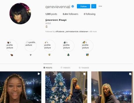 Genevieve Nnaji Unfollows Everyone On Instagram