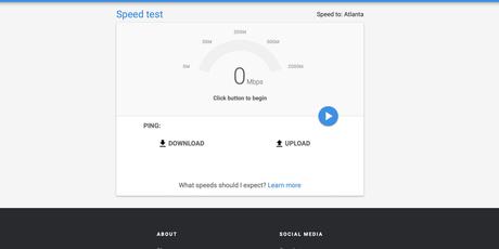 Speedtest on Google Fiber