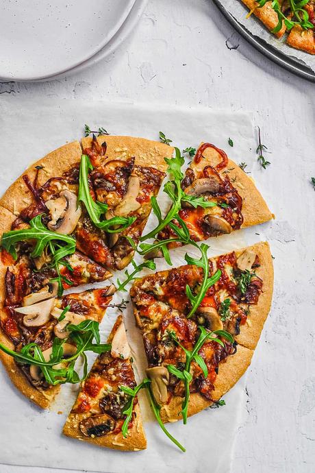 Rustic Pizza Recipe With Garlic And Mushrooms