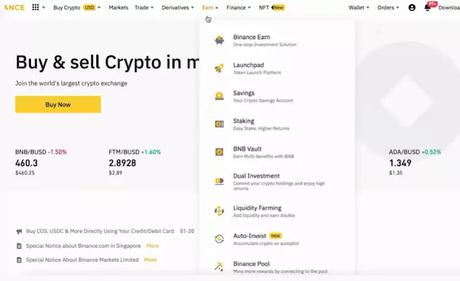 BINANCE EARN