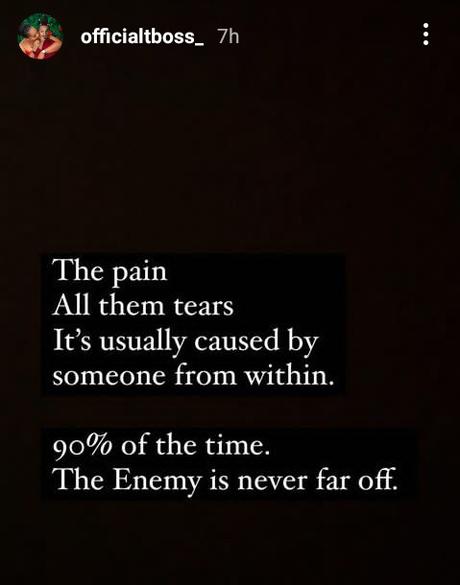 The Pain, Tears Are Usually Caused By Someone From Within