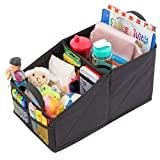 Lusso Gear Car Seat Organizer for Front or Backseat - Great for Adults & Kids, Features 9 Storage Compartments for Toys, Magazines, Tissues, Maps, Books, Documents, Games & More