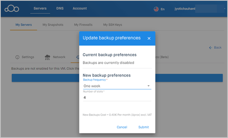 Clouding Review: Is It The Best VPS Host? Clouding.io automated backups and snapshots