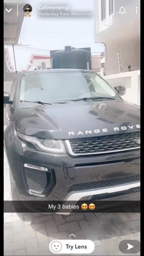 Nengi Brags, Shows Off Her 2 Range Rovers & Mercedes Suv (Video)