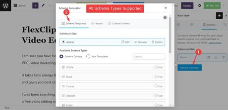 rankmath supported schema types