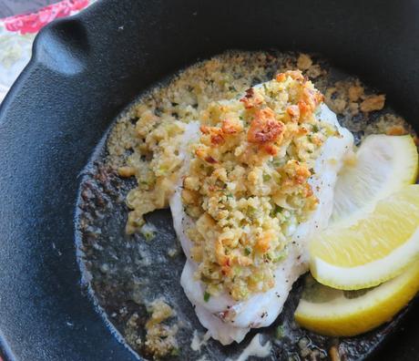 Baked Haddock with Buttery Cracker Topping
