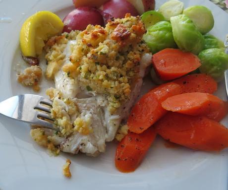 Baked Haddock with Buttery Cracker Topping