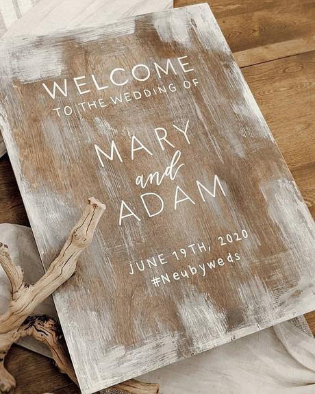 wedding hashtags custom wedding sign hashtag