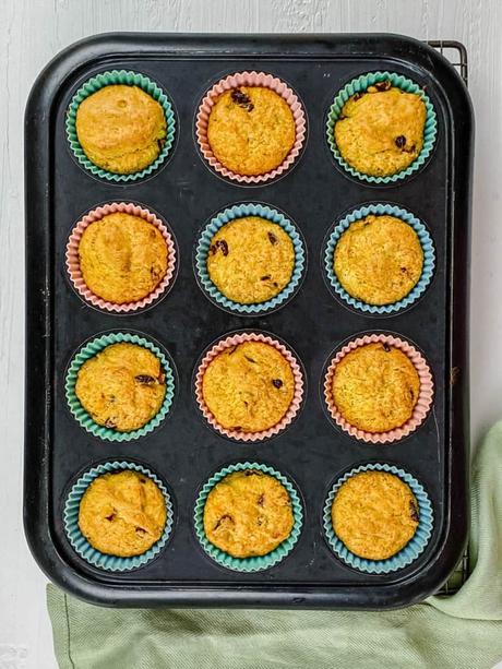 Healthy Orange Cranberry Muffins (Gluten-Free, Vegan)