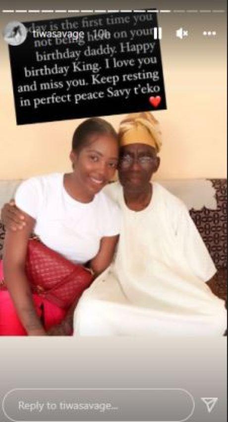 I Miss You – Tiwa Savage Pens Note To Late Dad On His First Posthumous Birthday