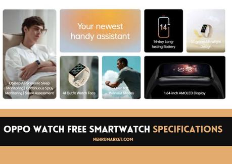 OPPO Watch Free smartwatch Specifications