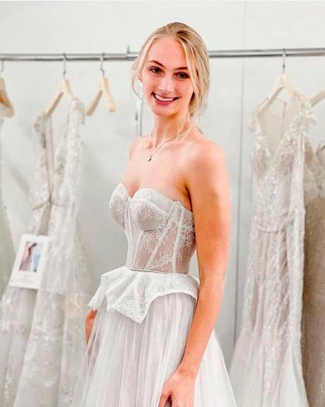 best bridal salons in austin color glitter lace bride dress