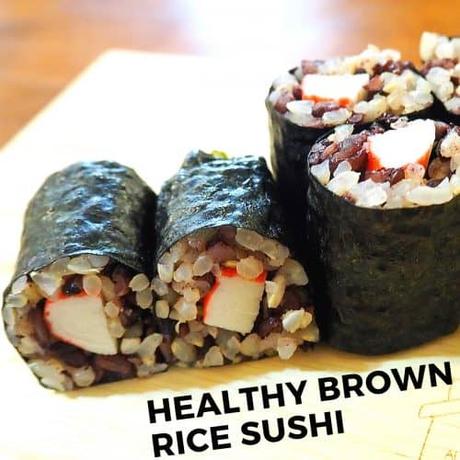 healthy brown rice sushi