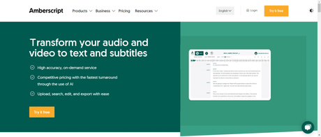 13 Best Transcription Software to Convert Audio to Text AmberScript- best audio transcriiption tool '