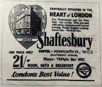 Shaftesbury Hotel ghostsign – a bargain price at a great location with breakfast and billiards