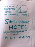 Shaftesbury Hotel ghostsign – a bargain price at a great location with breakfast and billiards