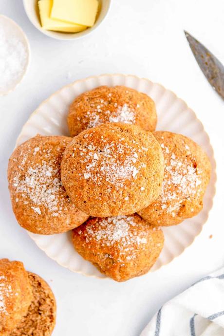 Vegan Dinner Rolls (Healthy, Whole Wheat Rolls)