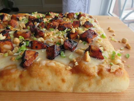 Peanut Chicken Flatbread Pizza