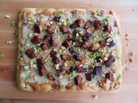 Peanut Chicken Flatbread Pizza