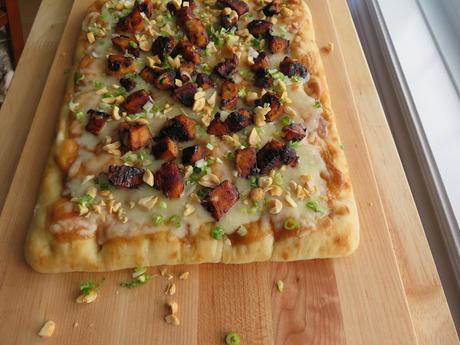 Peanut Chicken Flatbread Pizza