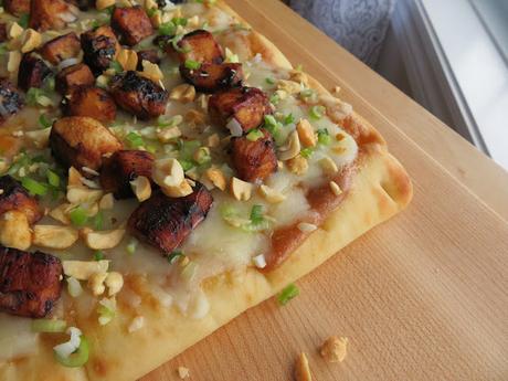 Peanut Chicken Flatbread Pizza