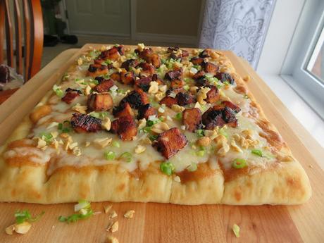 Peanut Chicken Flatbread Pizza