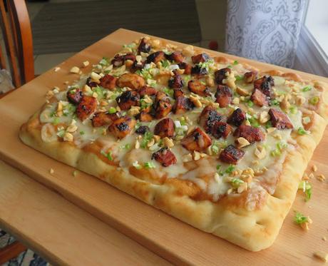 Peanut Chicken Flatbread Pizza