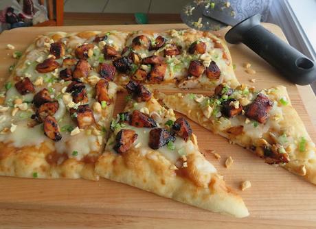 Peanut Chicken Flatbread Pizza