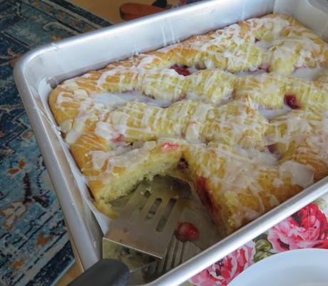 Glazed Cherry Coffee Cake