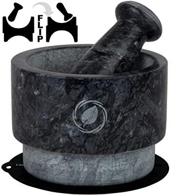 Laevo Cook Grey Marble Mortar and Pestle – Best Use on Both Sides