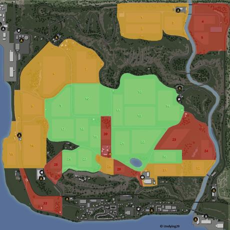 Farming Simulator 19 Fields Sizes and Cost