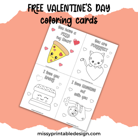 printable valentine's day card to color