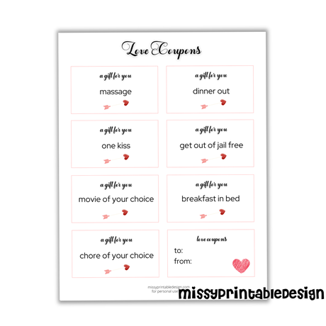 Free Printable Love Coupons