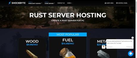 9 Best Rust Server Hosting Providers in 2022 Shockbyte- rust server hosting