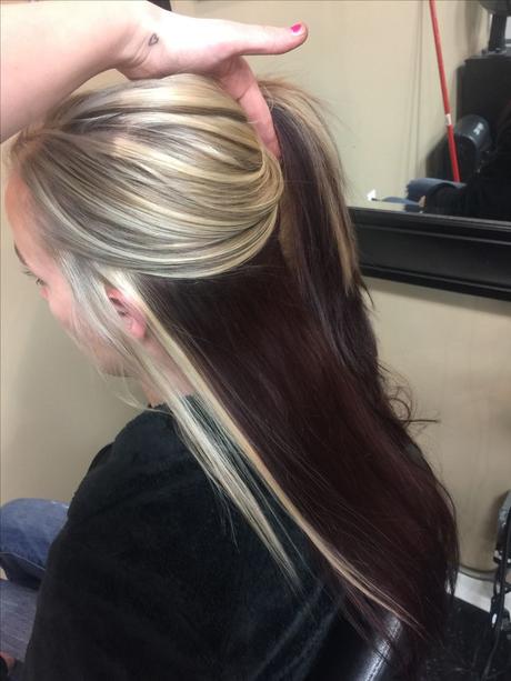 30+ Blonde Hair with Black Underneath Hair Color Ideas - Paperblog
