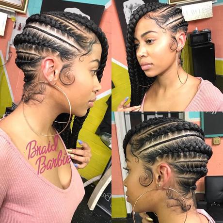 Medium Sized 2 Layer Braids Side Part