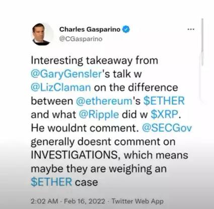 Charles Gasparino said on the Twitter quote