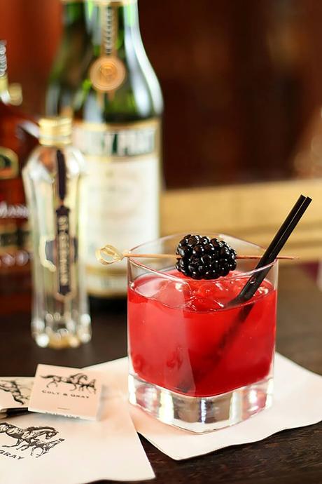 Vodka, Blackberry & St. Germain Liqueur Cocktail