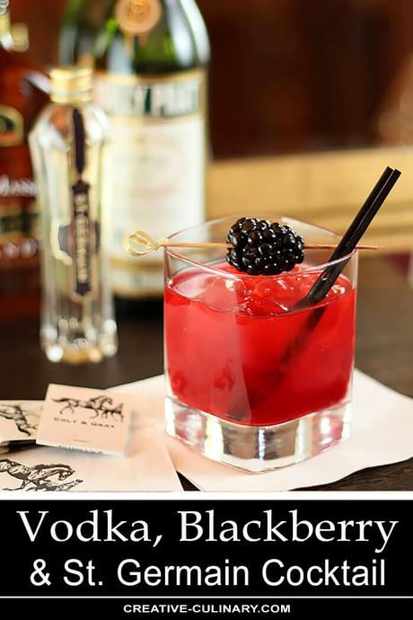Vodka, Blackberry & St. Germain Liqueur Cocktail