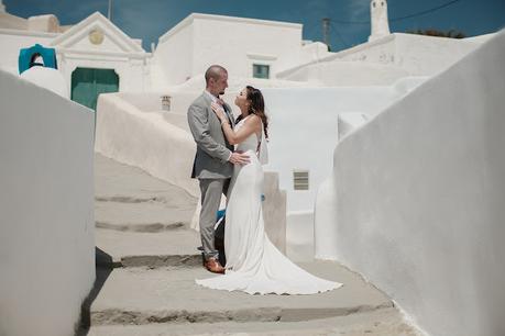 Boho Santorini Microwedding - Santorini elopement in Santa Irene chapel
