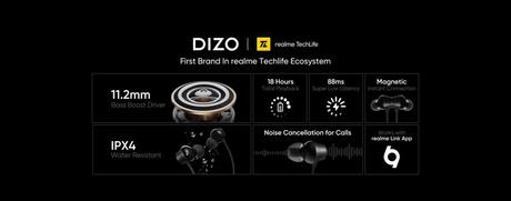 DIZO Wireless Power neckband with Bluetooth 5.2, 11.2mm bass boost drivers launched in India