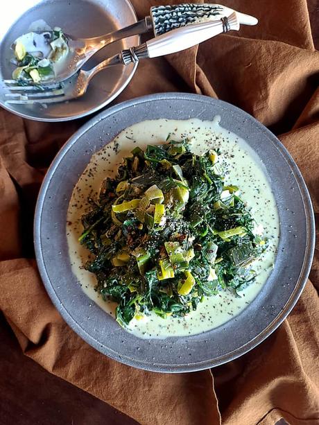 The Best Creamed Spinach and Leeks