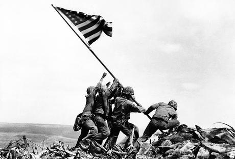 Raising the flag on Iwo Jima ~ iconic award-winning photo