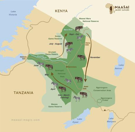 Great Migration Safari Map