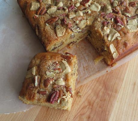 Browned Butter, Pecan & White Chocolate Cake