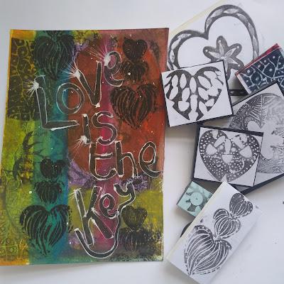 DIY Foam Stamps - Week 2 Art Journal Page - #the100dayproject