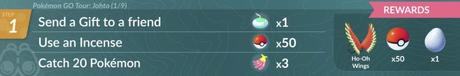 Pokemon GO Tour Johto Research (Images & Data) Pokemon Go Tour Johto Special Research Step1