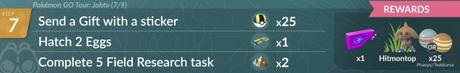 Pokemon GO Tour Johto Research (Images & Data) Pokemon Go Tour Johto Special Research Step 7