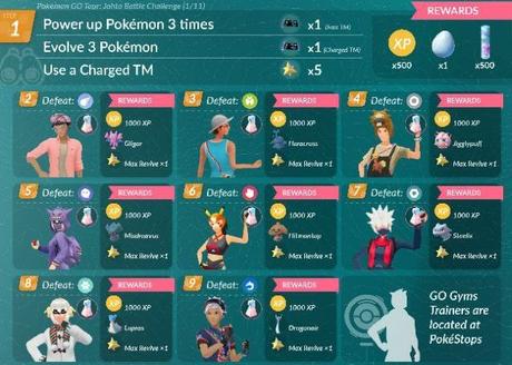 Pokemon GO Tour Johto Research (Images & Data) Pokemon Go Tour Johto Battle Challenge Research 1 to 9