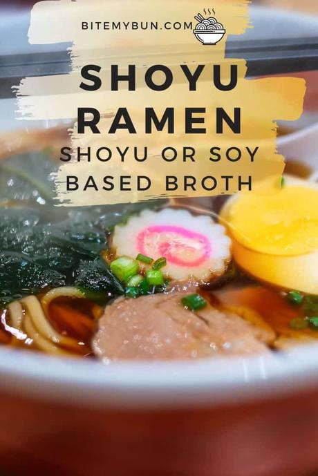 Shoyu ramen with soy based broth